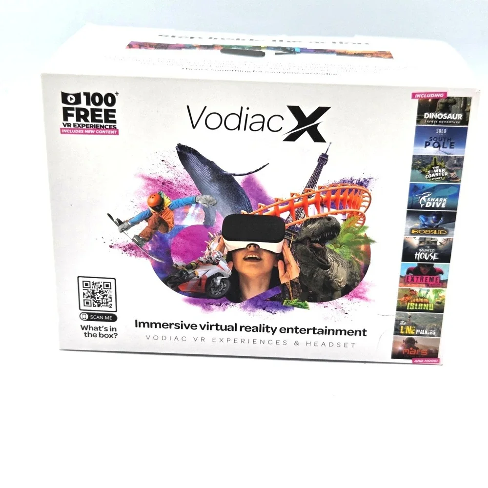 Vodiac X Smartphone VR Headset Immersive Virtual Reality Black White